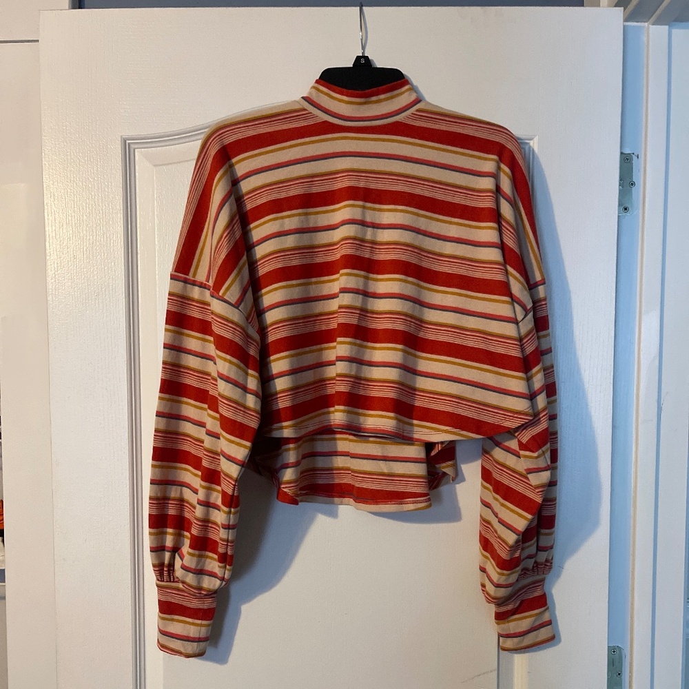 Free People Cropped Long Sleeve Shirt